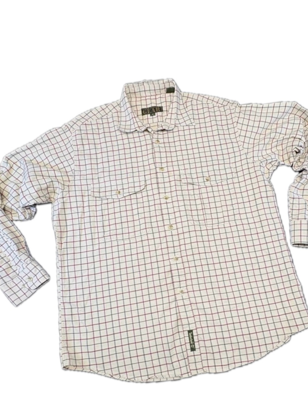 Vintage Land Rover Gear Timberland Plaid Button Shirt Men's XL XXL